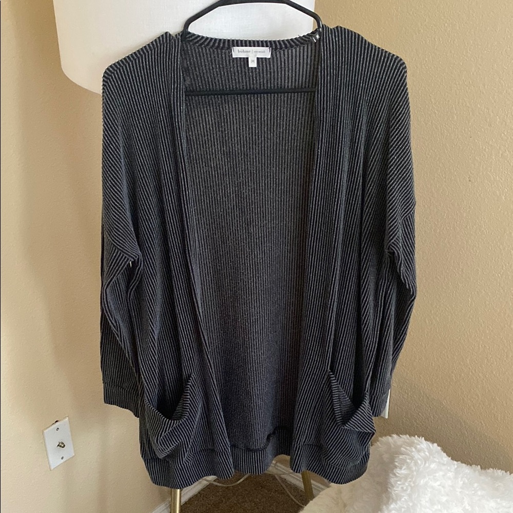 Women's Black Striped Sweater
